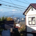 二階個室の窓からの眺め（富士山）